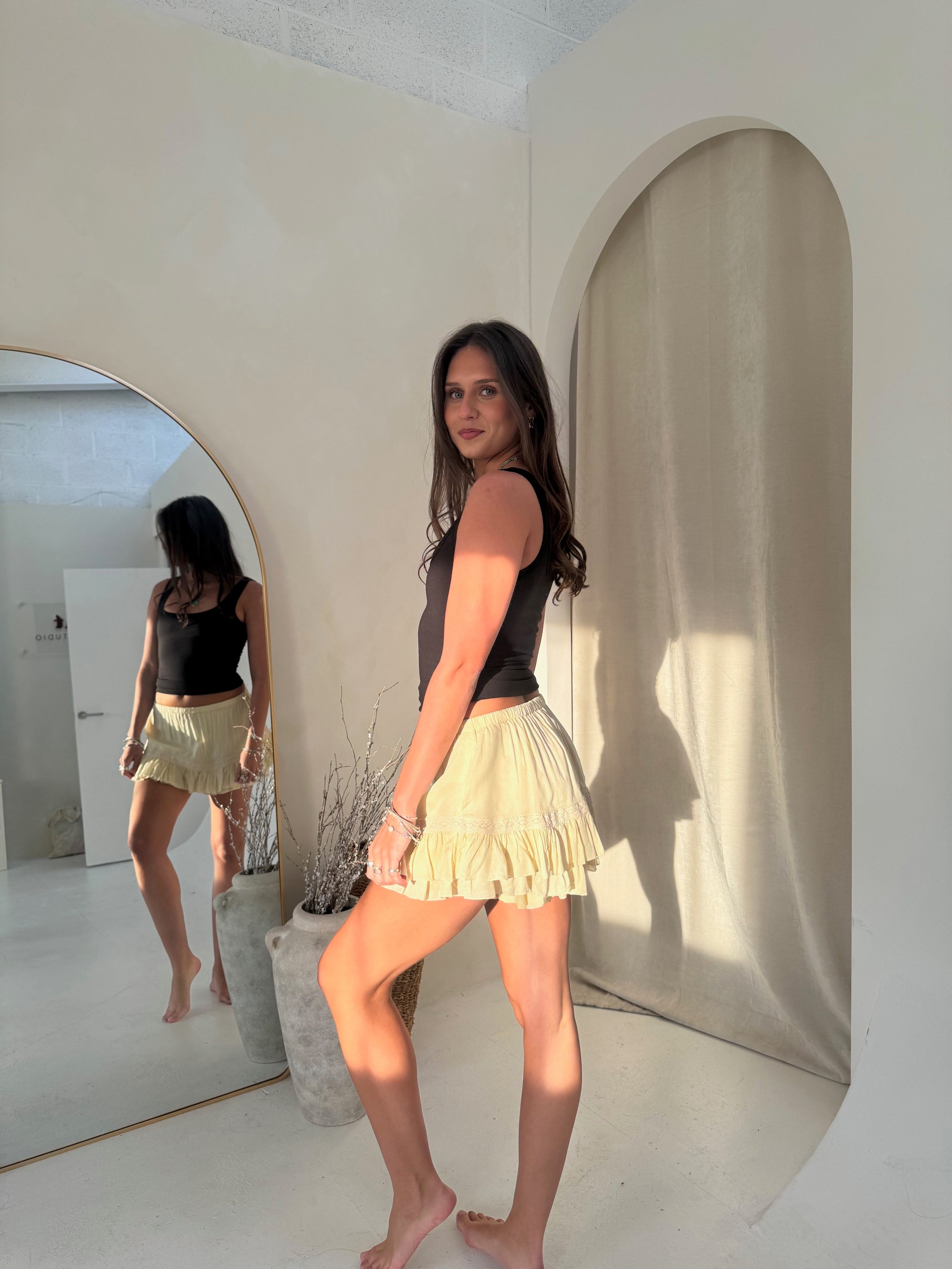Pampita Island Lici Skort Butter Yellow
