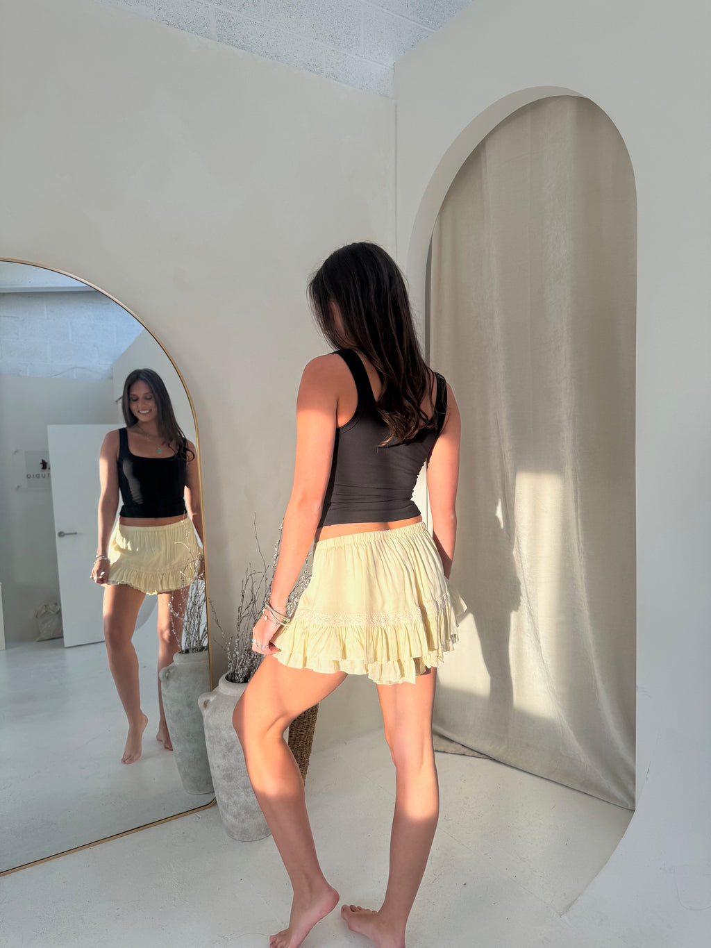 Pampita Island Lici Skort Butter Yellow