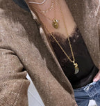 Talis Shark Tooth Pendant Necklace- Watermelon Skin