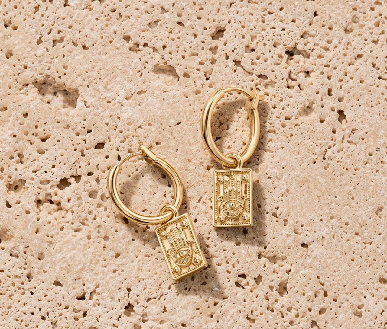 Formation Co Liora Hamsa Hand Hoops