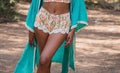 Pampita Island Shorts Orange Floral