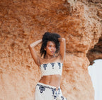Pampita Island Lola Crop Top Ethic Print