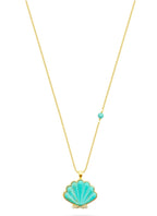 Talis Shell Pendant Necklace Turquoise