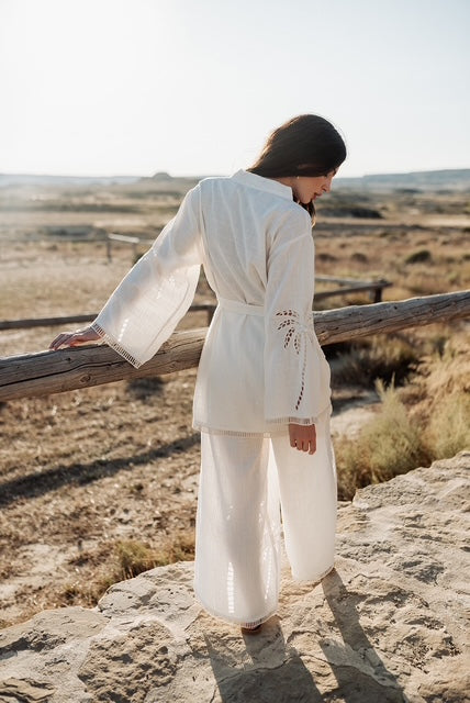 Piti Cuiti Palm Kimono Top