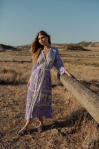 Piti Cuiti Lilac Palm Dress