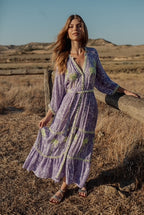 Piti Cuiti Lilac Palm Dress