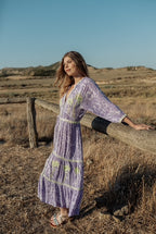 Piti Cuiti Lilac Palm Dress