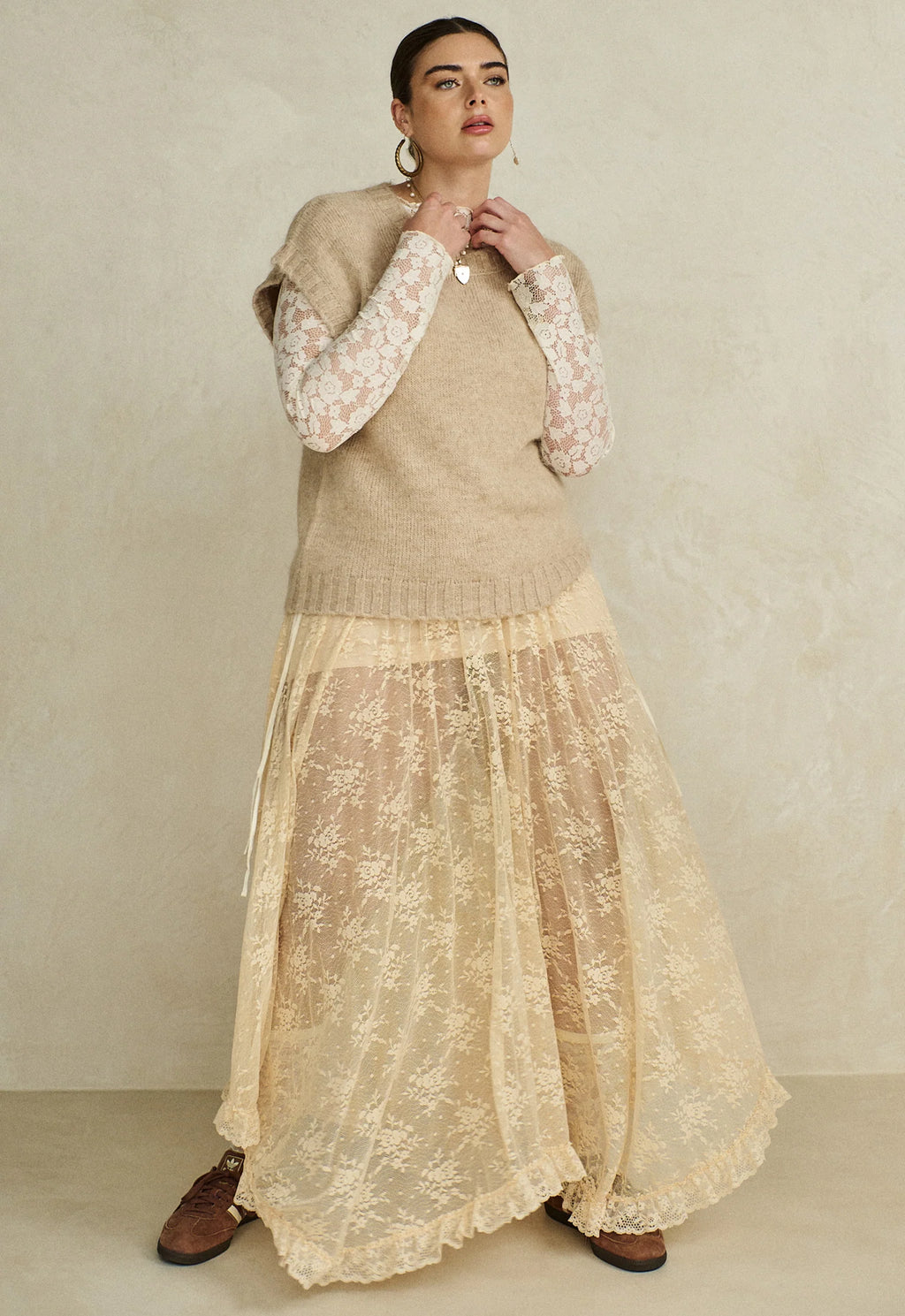 Spell Labyrinth Lace Maxi Skirt