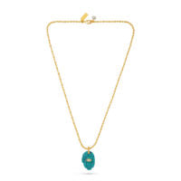 Talis Protective Hand Pendant Necklace- Turquoise