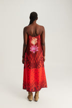 me369 red aura olivia dress