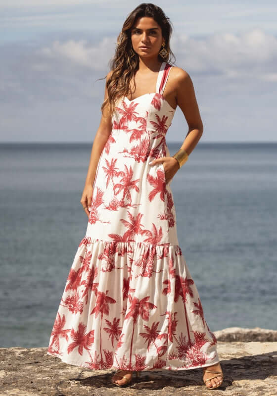 Sole Lisboa Emilie Dress Palm Red