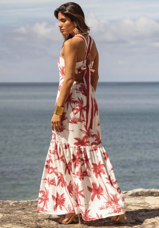 Sole Lisboa Emilie Dress Palm Red