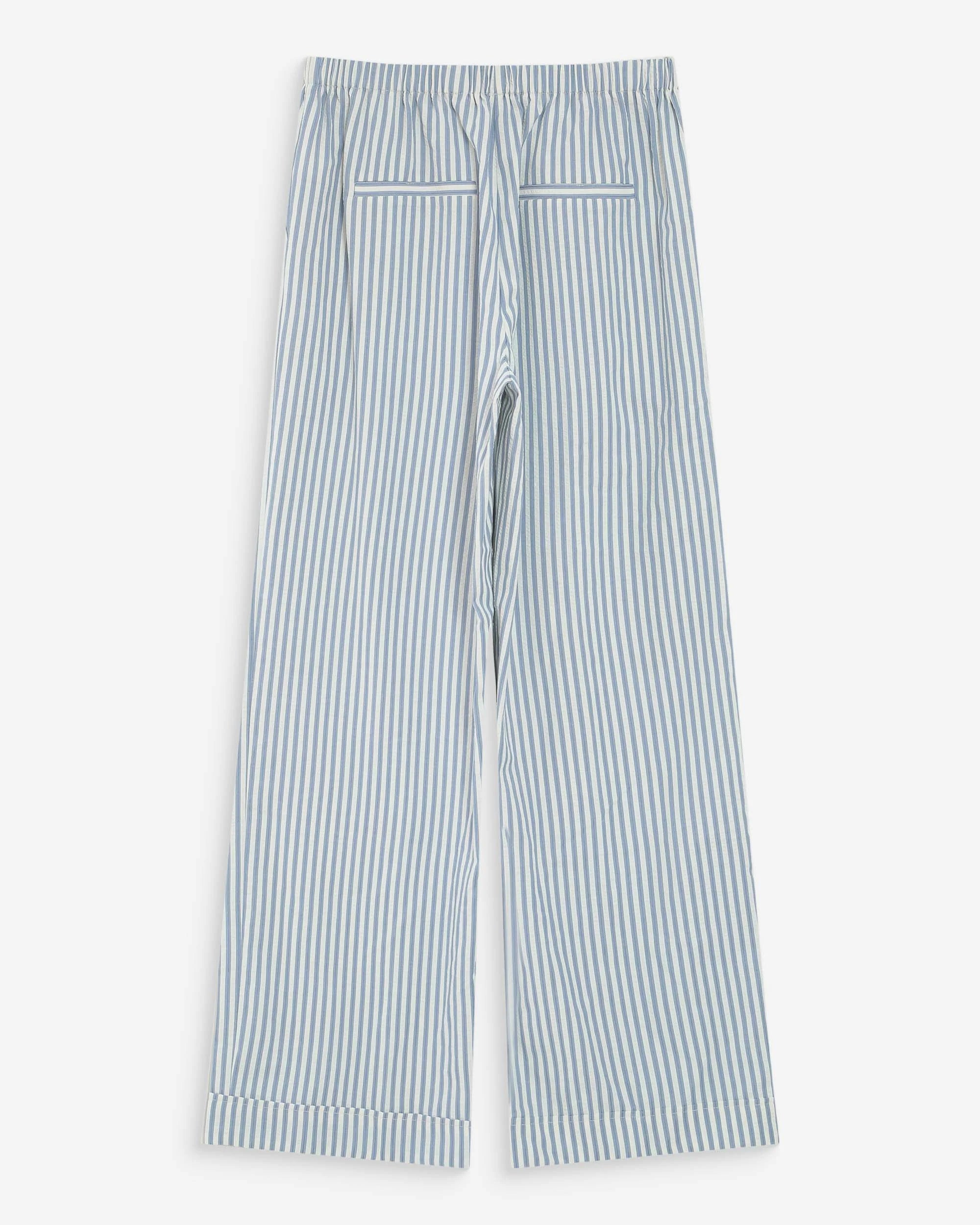 Grace & Mila Volute Seersucker Trouser Blue Stripe