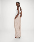 Grace & Mila Volute Seersucker Trouser Mocha Stripe