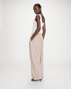 Grace & Mila Volute Seersucker Trouser Mocha Stripe