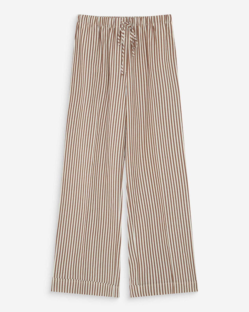 Grace & Mila Volute Seersucker Trouser Mocha Stripe
