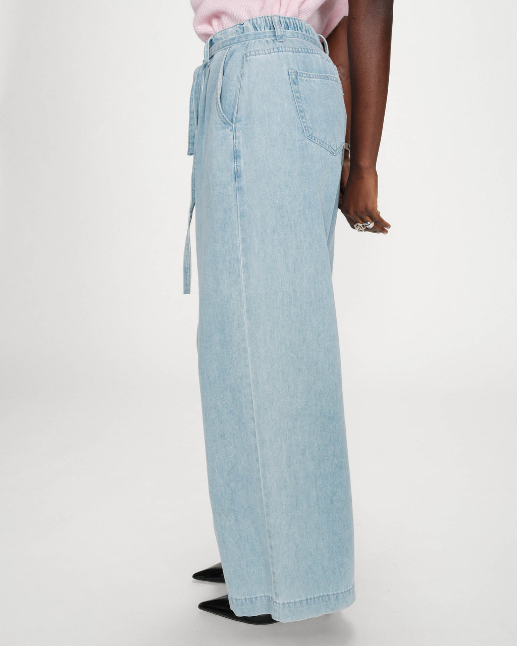 Grace & Mila Pompon Jeans Sky Blue