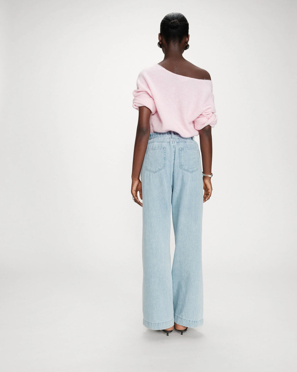 Grace & Mila Pompon Jeans Sky Blue