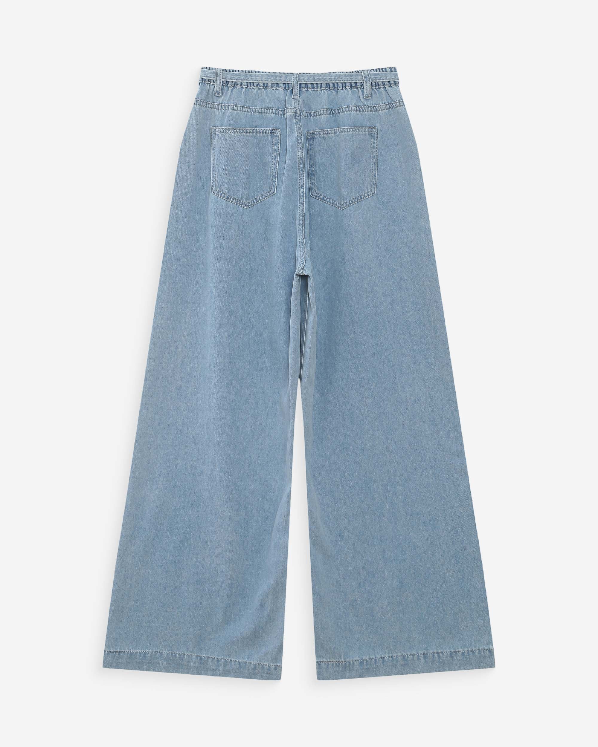 Grace & Mila Pompon Jeans Sky Blue