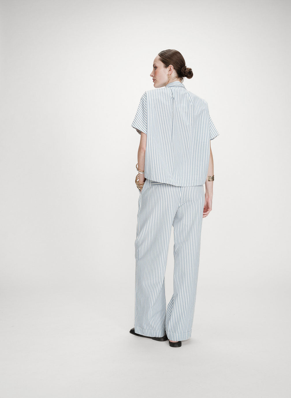 Grace and Mila Blue Stripe Vercia Shirt