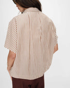 Grace and Mila Mocha Stripe Vercia Shirt