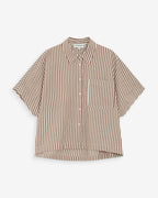 Grace and Mila Mocha Stripe Vercia Shirt