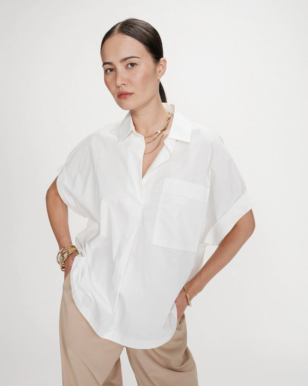 Grace and Mila Versigny Shirt White