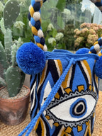 Symi Eye Bucket Bag Blue