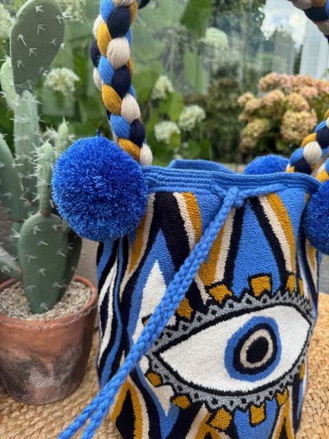 Symi Eye Bucket Bag Blue