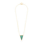 Talis Triangle Pendant Necklace- Turquoise