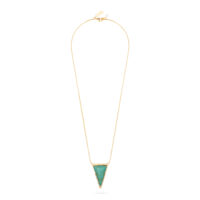 Talis Triangle Pendant Necklace- Turquoise