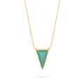 Talis Triangle Pendant Necklace- Turquoise