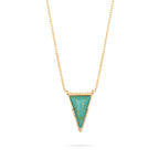 Talis Triangle Pendant Necklace- Turquoise
