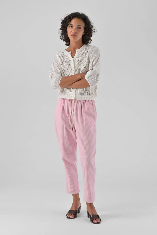 Orfeo Paris Lola Trousers Pink Stripe
