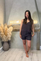 Marule & Love Linen Sienna Shorts Espresso
