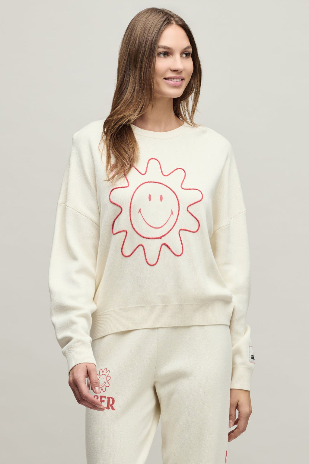 Barefoot Dreams Cotton Smiley World Sun & Stars Pullover