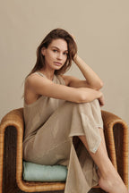 Barefoot Dreams Sunbleached Shell Motif Crew Midi Dress