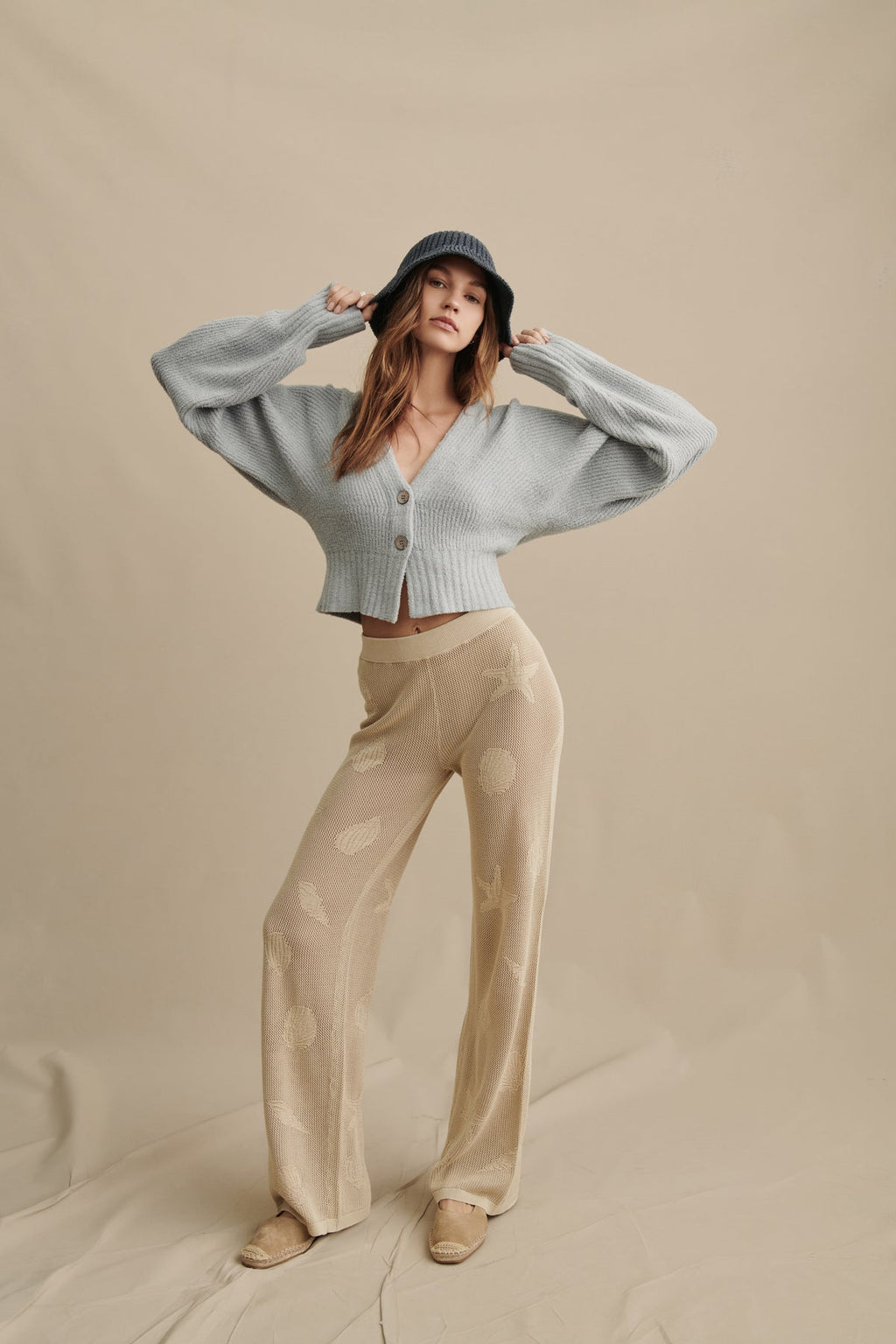 Barefoot Dreams Sunbleached Shell Motif Trousers