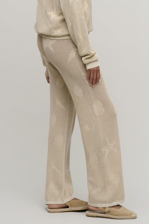 Barefoot Dreams Sunbleached Shell Motif Trousers