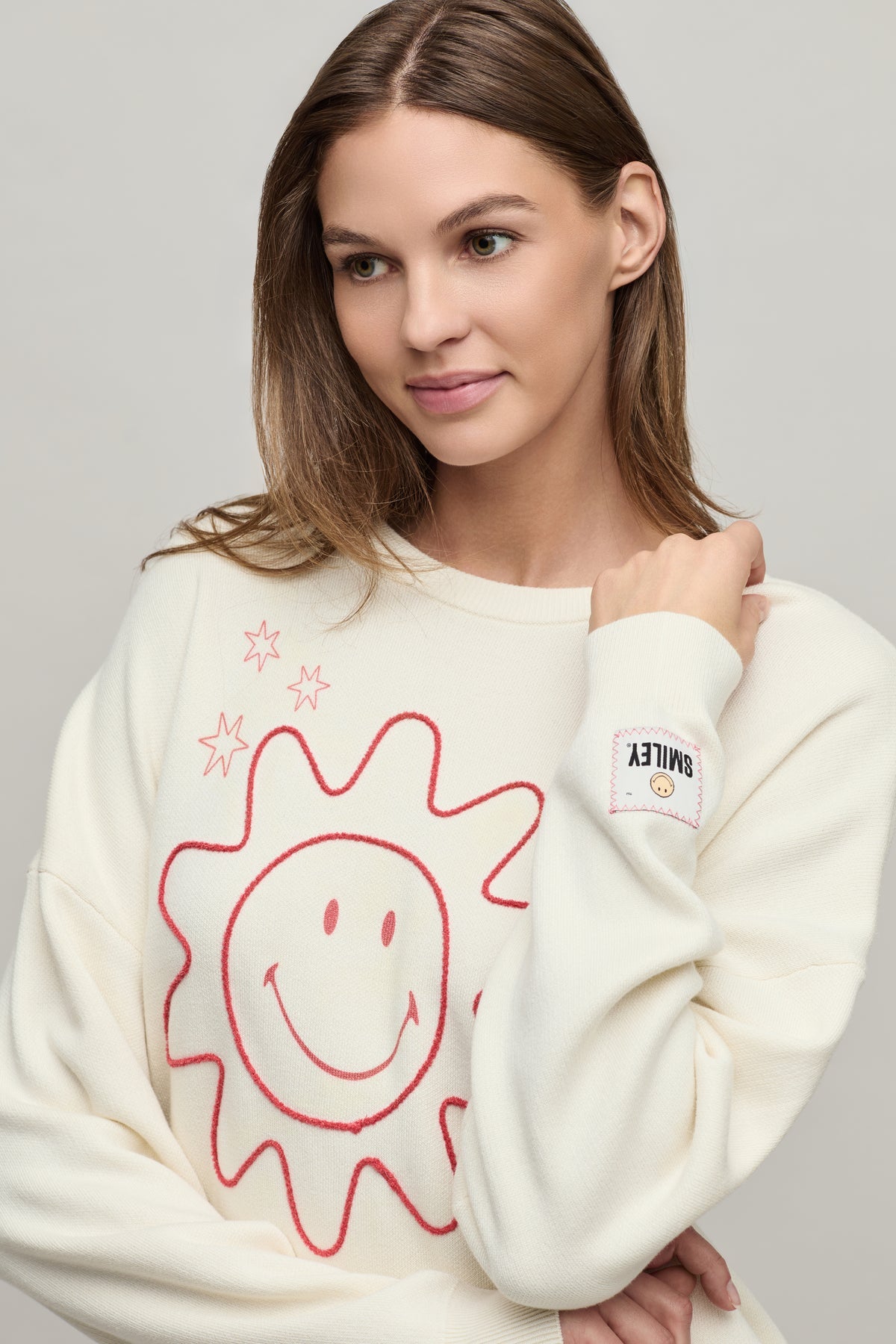 Barefoot Dreams Cotton Smiley World Sun & Stars Pullover