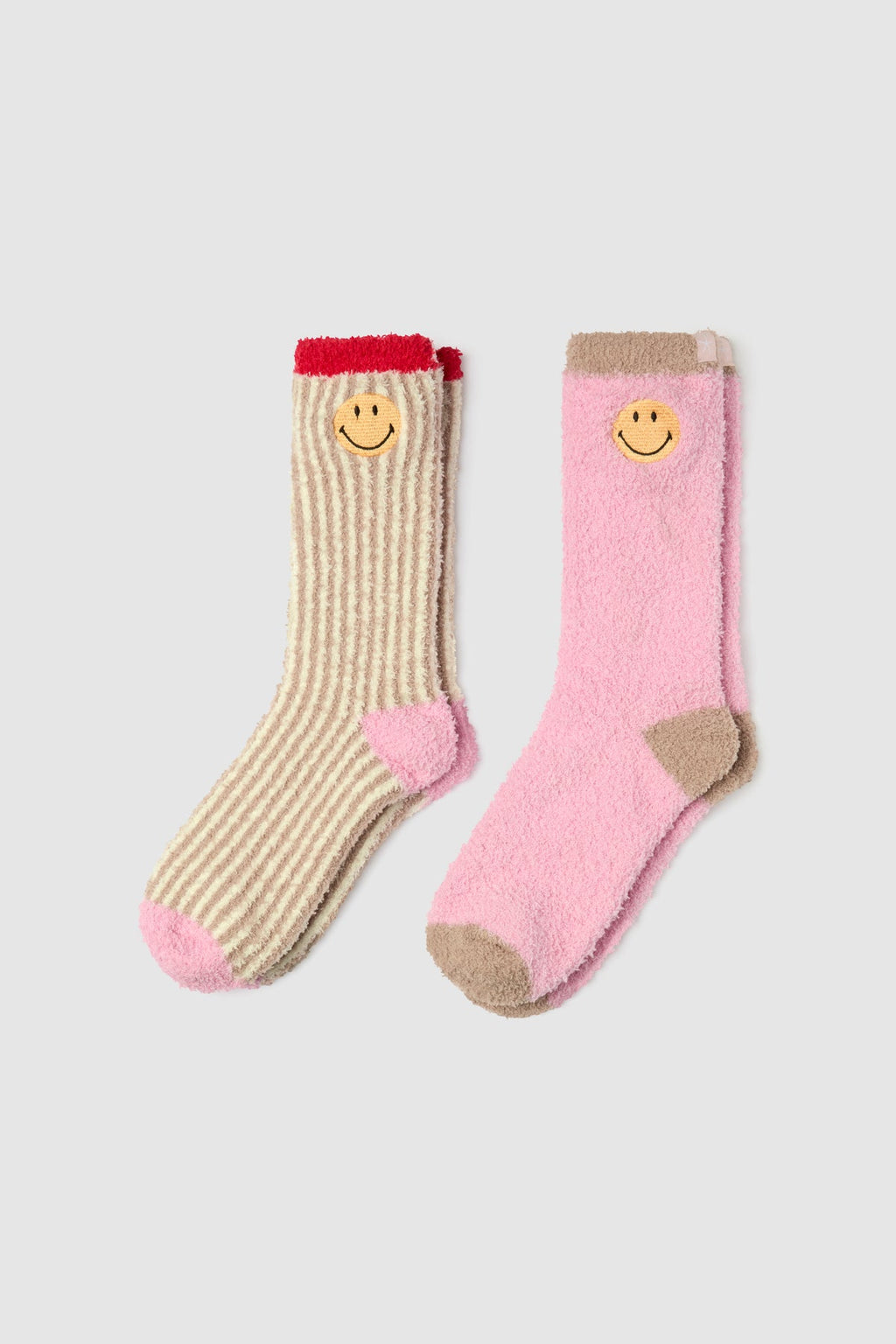 Barefoot Dreams Cozychic Smiley Ribbed Sock Set
