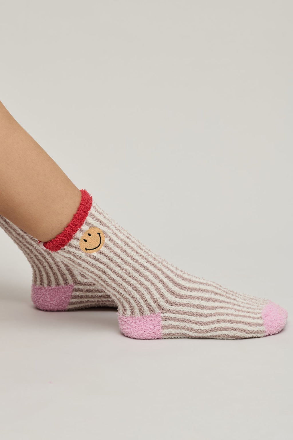 Barefoot Dreams Cozychic Smiley Ribbed Sock Set