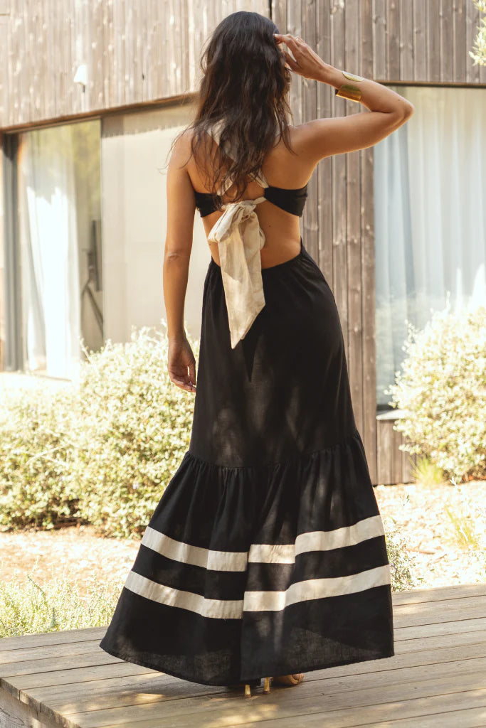 Sole Lisboa Marrakesh Black & Sand Dress