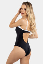 Free Society Contrast Swimsuit Black & White