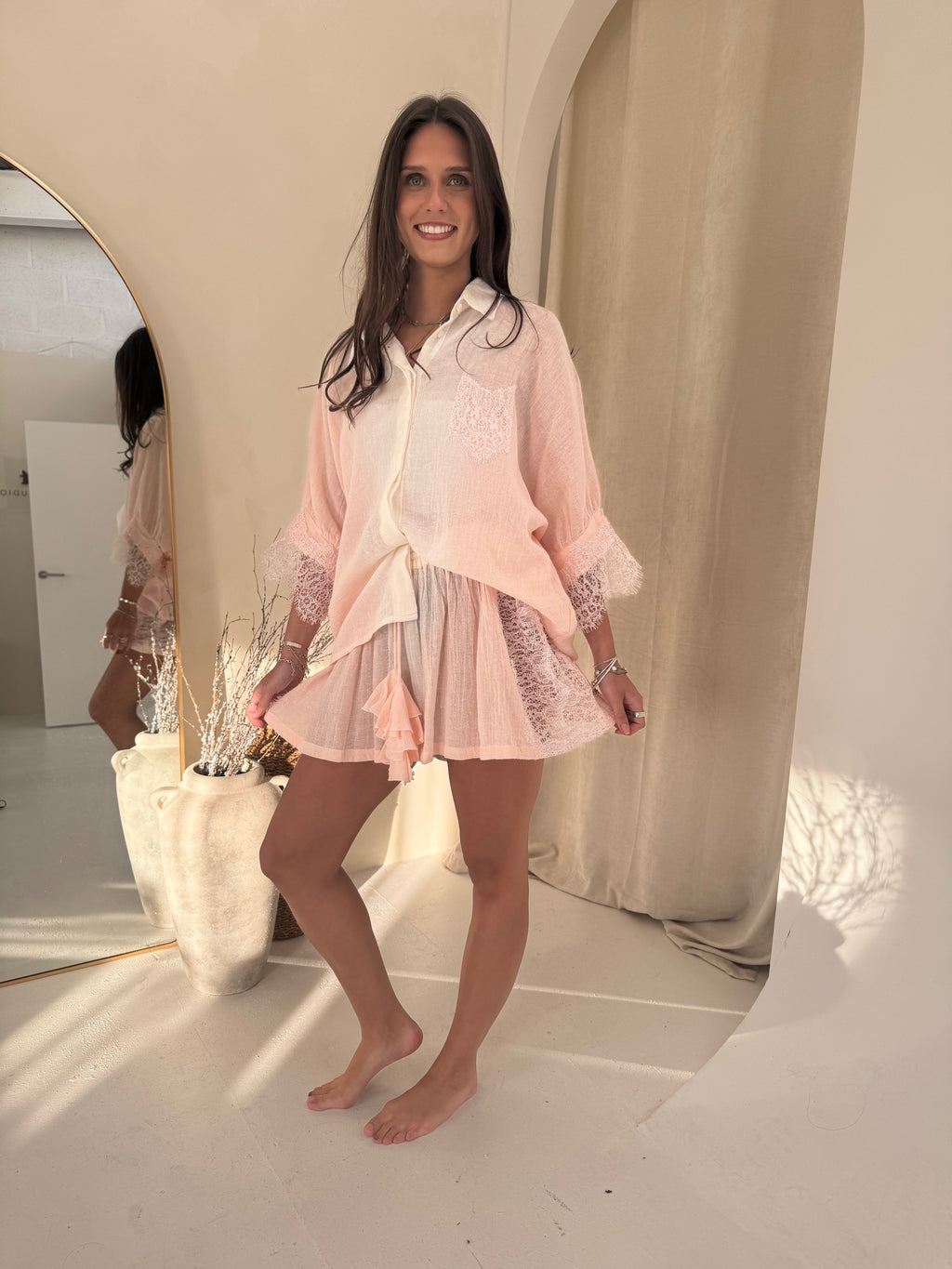 Les Neo Bourgeoises Ingrid Shirt Peach