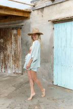 Les Neo Bourgeoises Ingrid Shirt Aqua