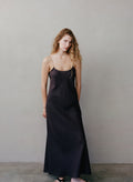 Marule & Love Linen Lola Gold Chain Dress Espresso