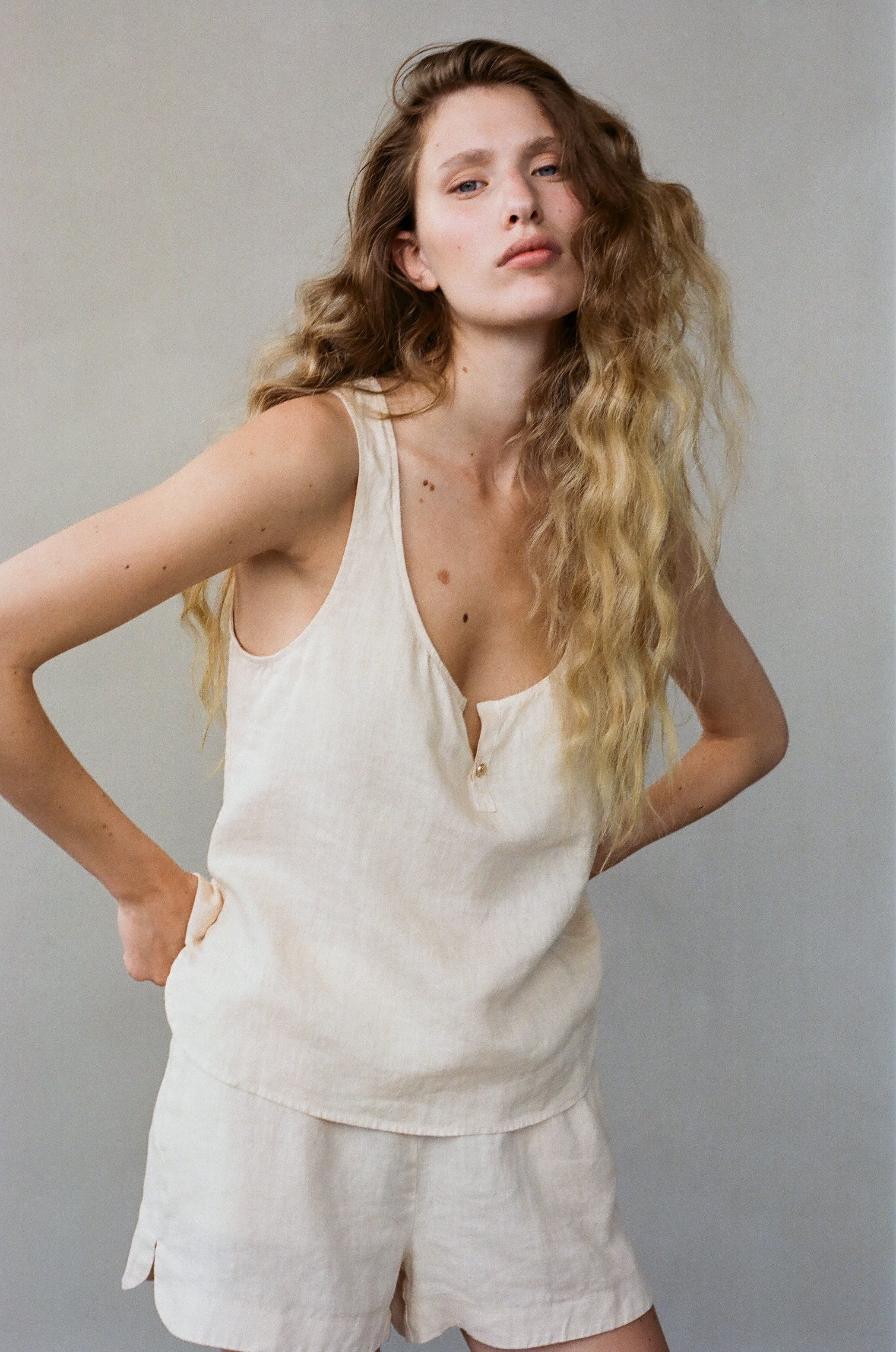 Marule & Love Linen Emma Tank Warm Sand