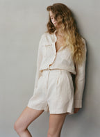 Marule & Love Linen Sienna Shorts Warm Sand