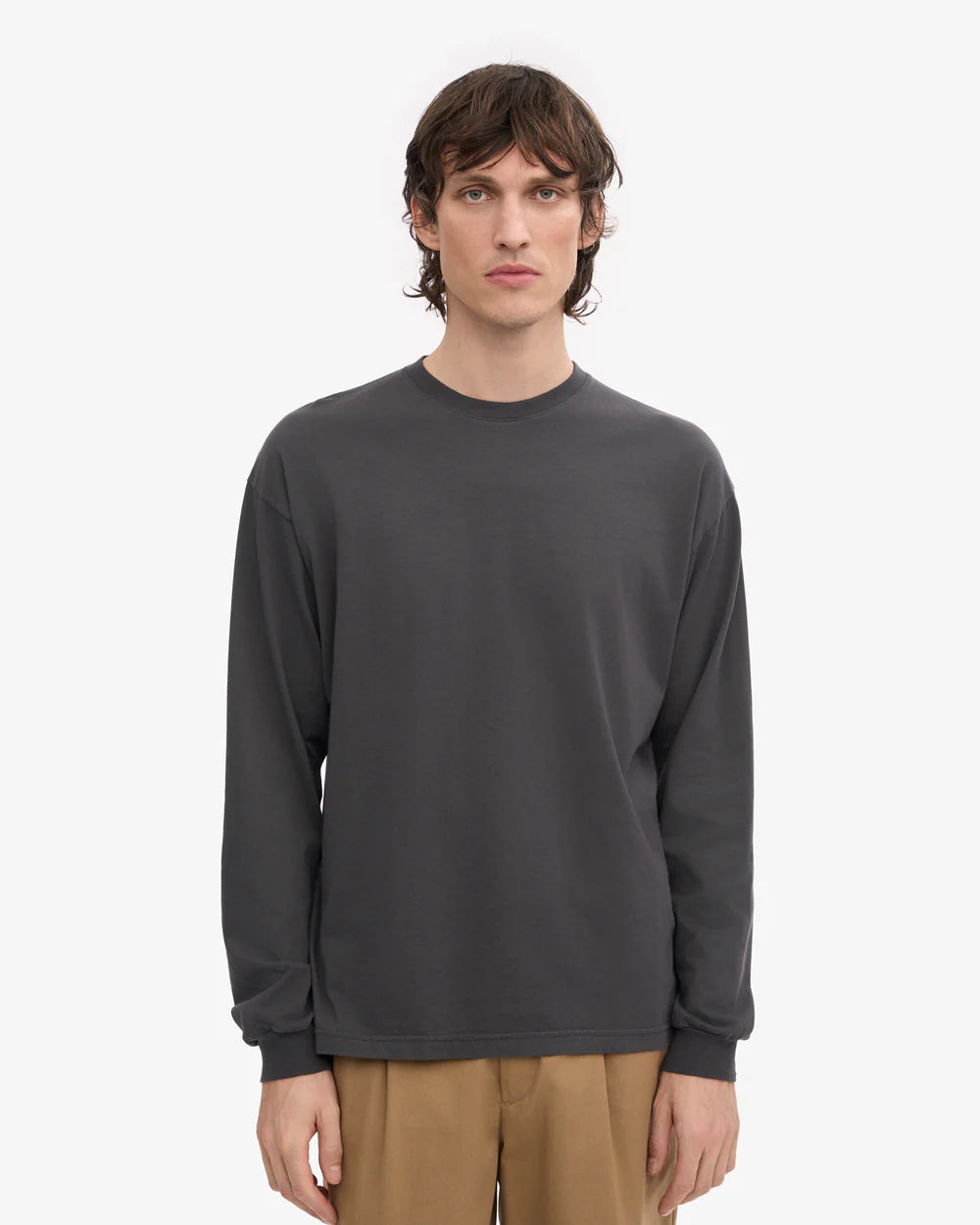 Colorful Standard Classic Oversized Organic Long Sleeve T-shirt Lava Grey